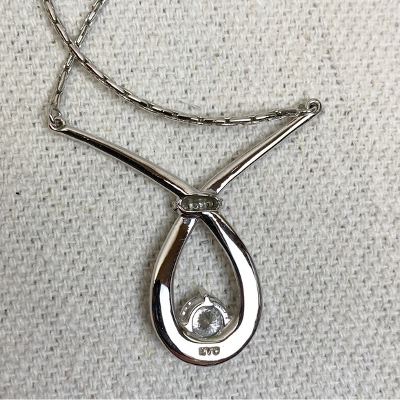 NVC Nataliya V Collister Silver Tone Cubic Zirconia  Drop necklace - Picture 4 of 5